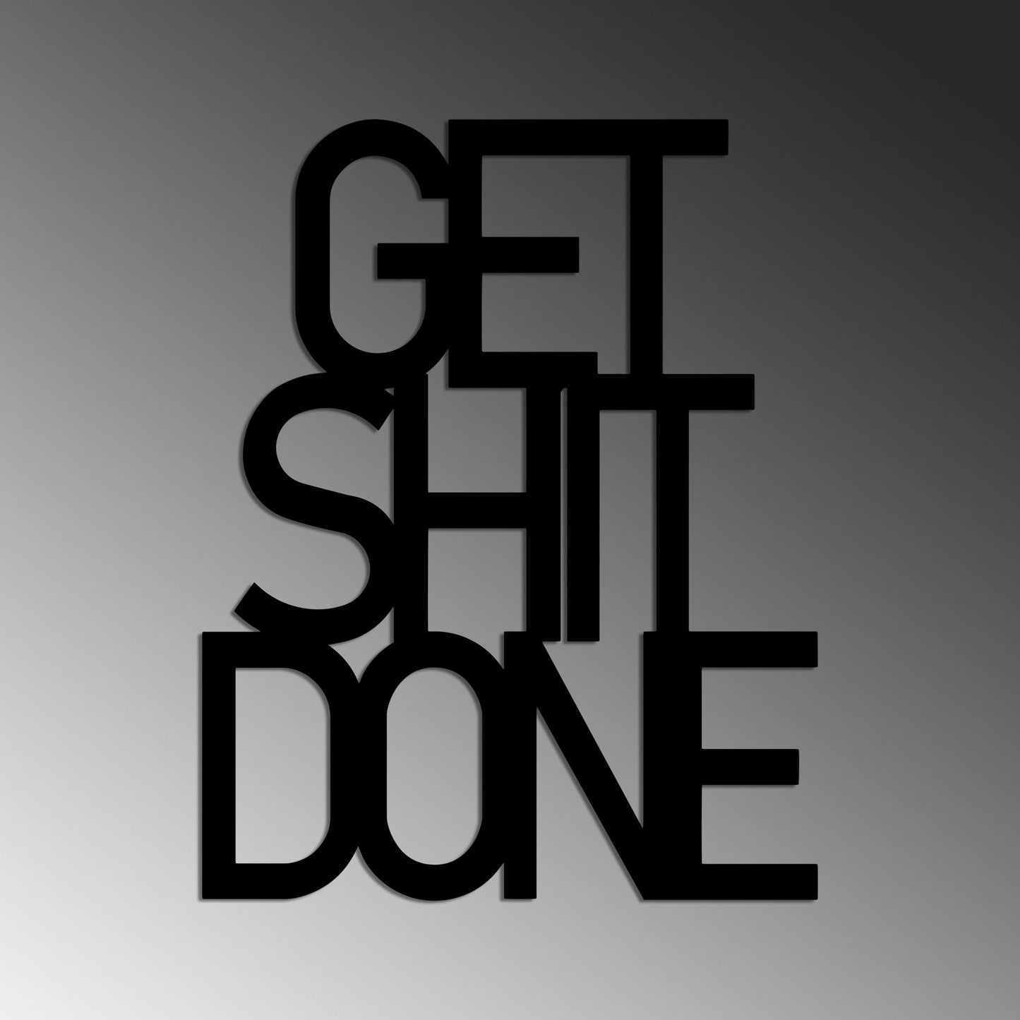 Metalna zidna dekoracija Get Shit Done 15