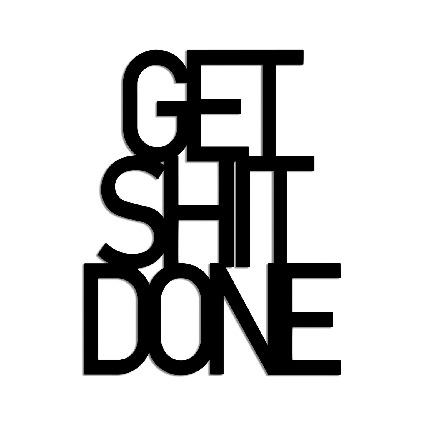 Metalna zidna dekoracija Get Shit Done 15