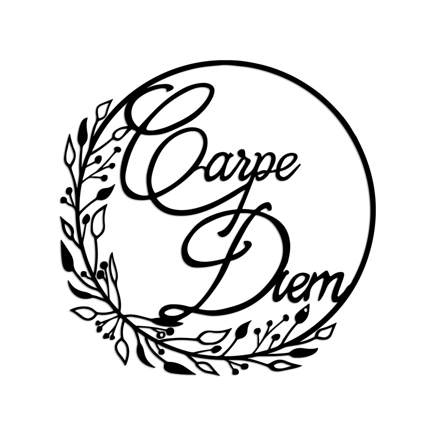 Metalna zidna dekoracija Carpe Diem 1