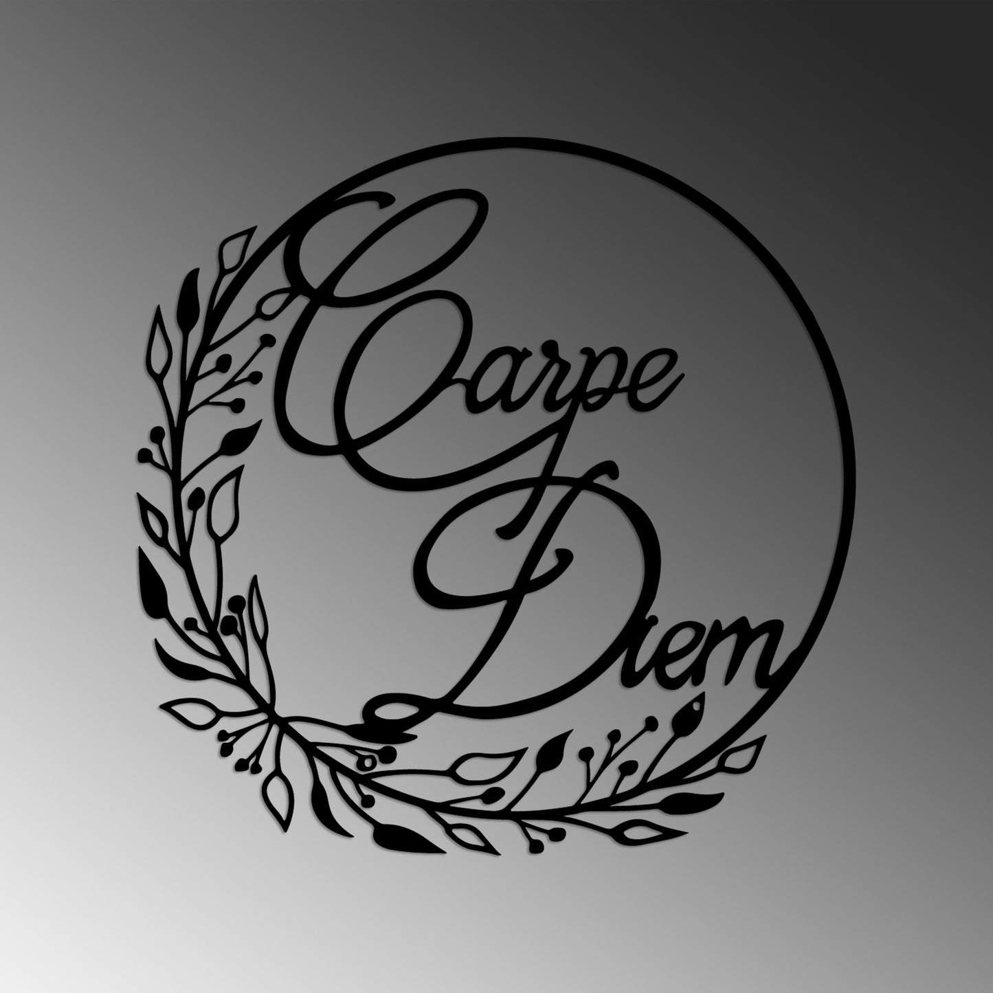 Metalna zidna dekoracija Carpe Diem 1