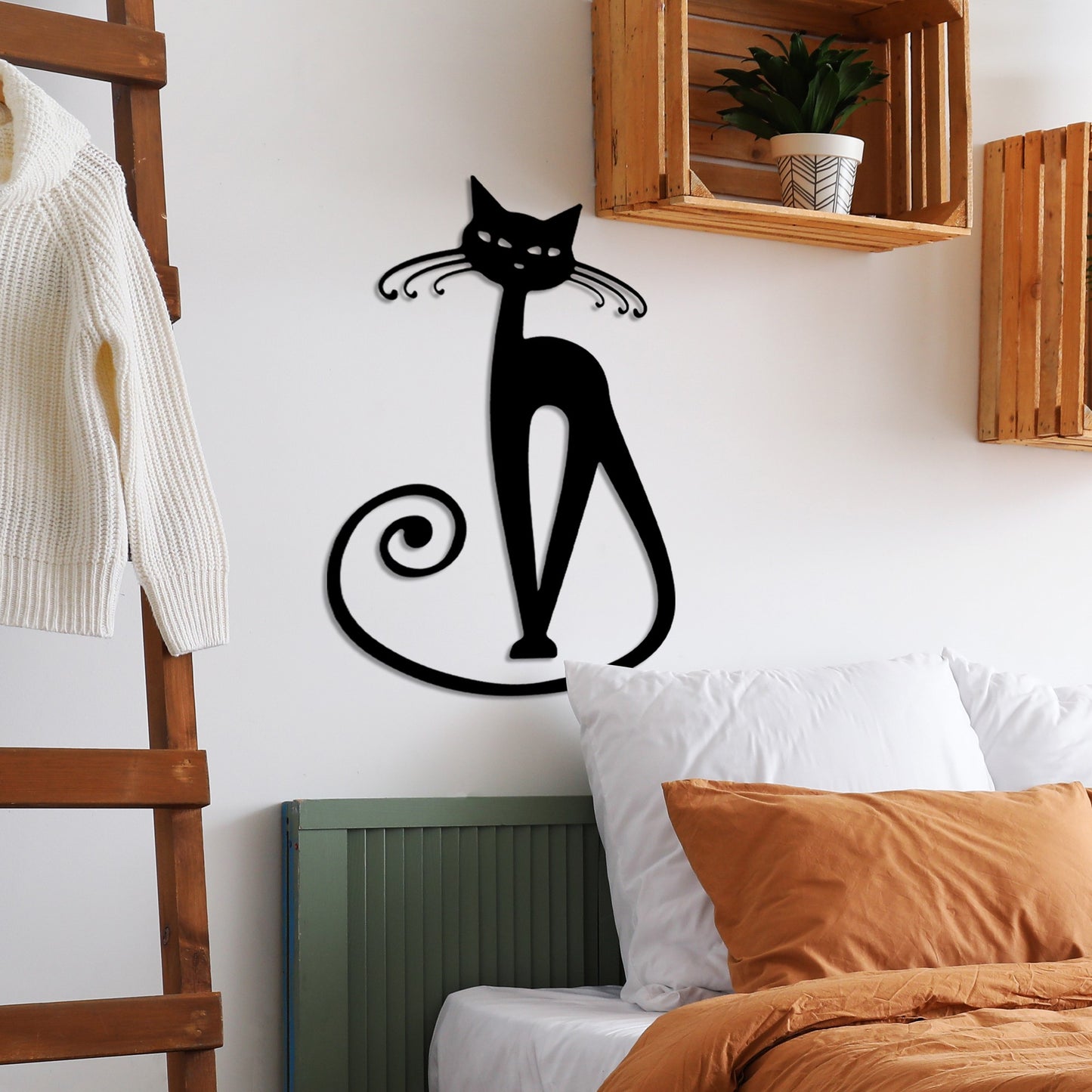 Metalna zidna dekoracija Cat 6