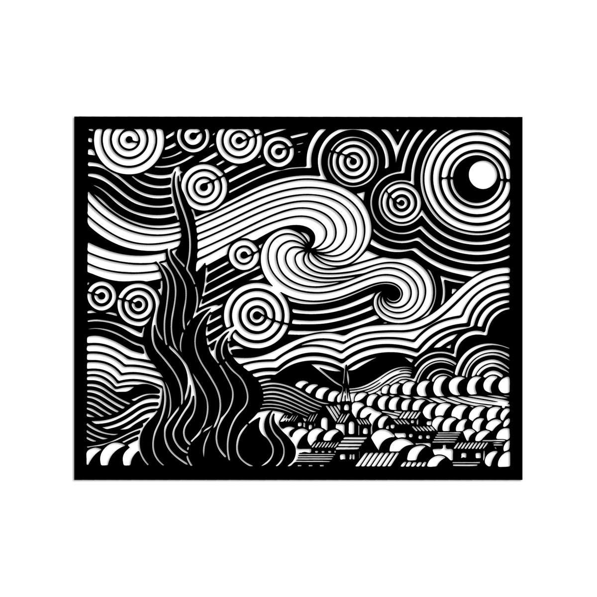 Metalna zidna dekoracija Vangogh 2