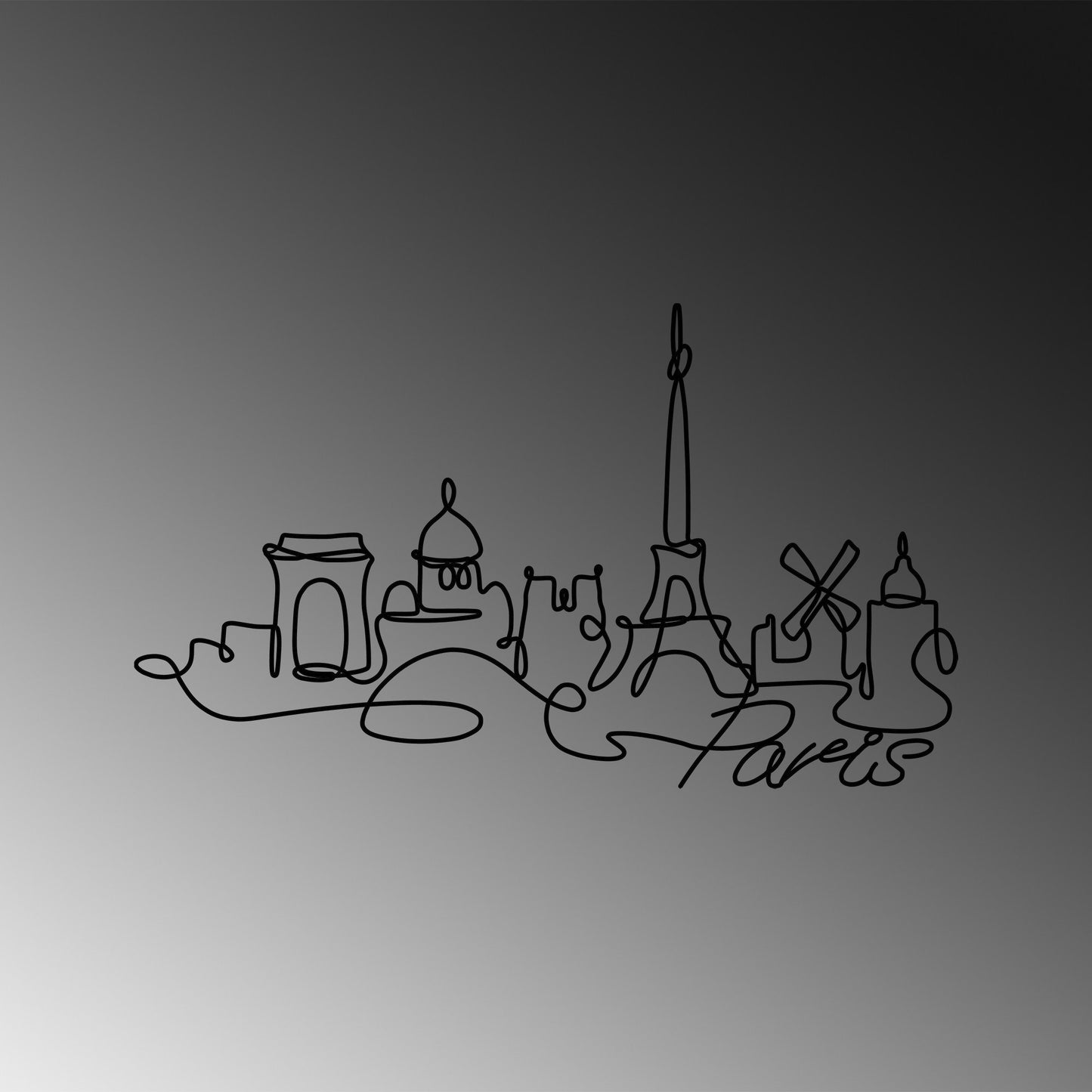 Metalna zidna dekoracija Paris 245
