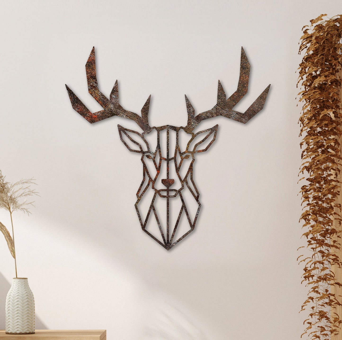 Metalna zidna dekoracija Rusty Deer 1