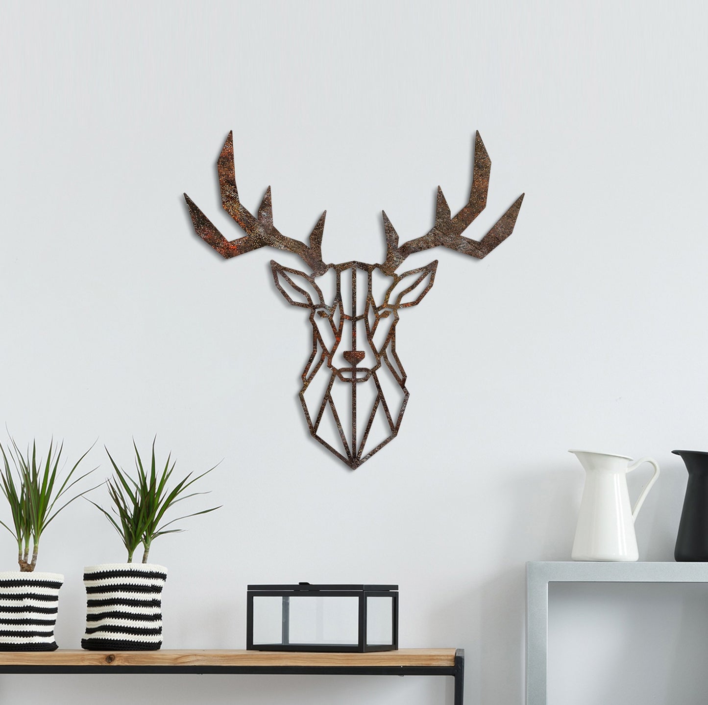 Metalna zidna dekoracija Rusty Deer 1