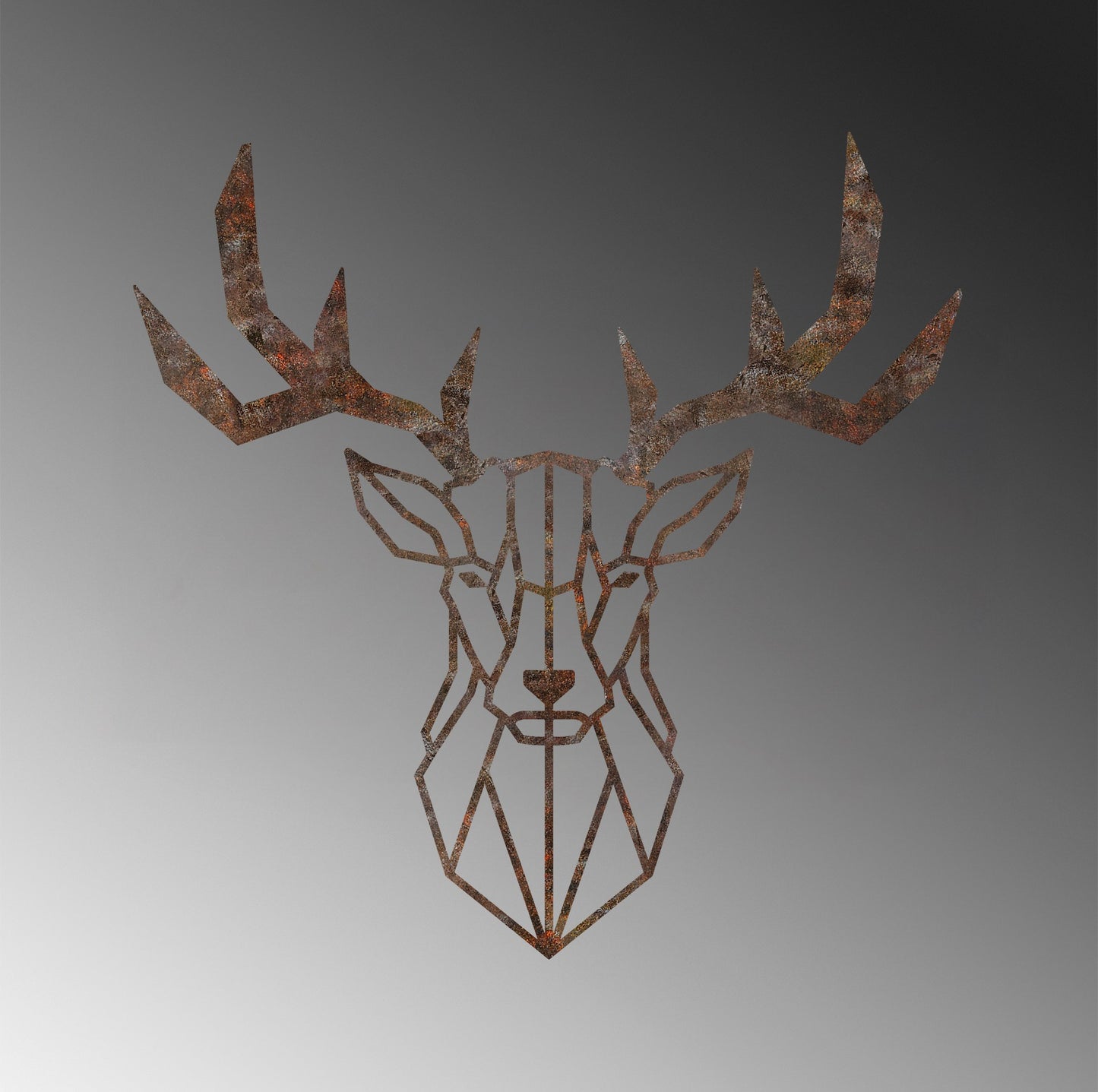 Metalna zidna dekoracija Rusty Deer 1