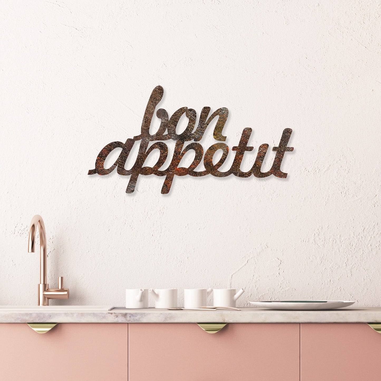 Metalna zidna dekoracija Rusty Bon Appetit