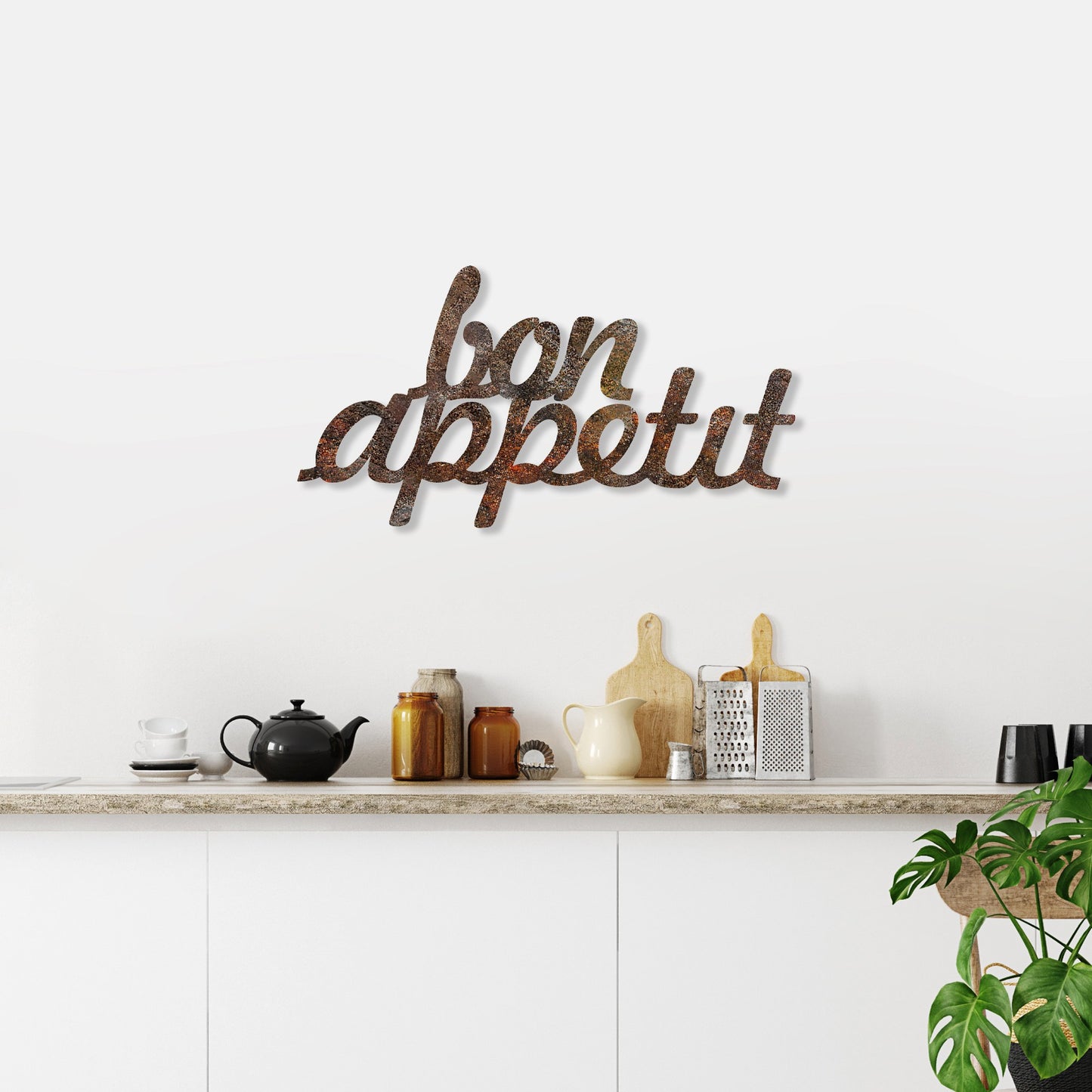 Metalna zidna dekoracija Rusty Bon Appetit