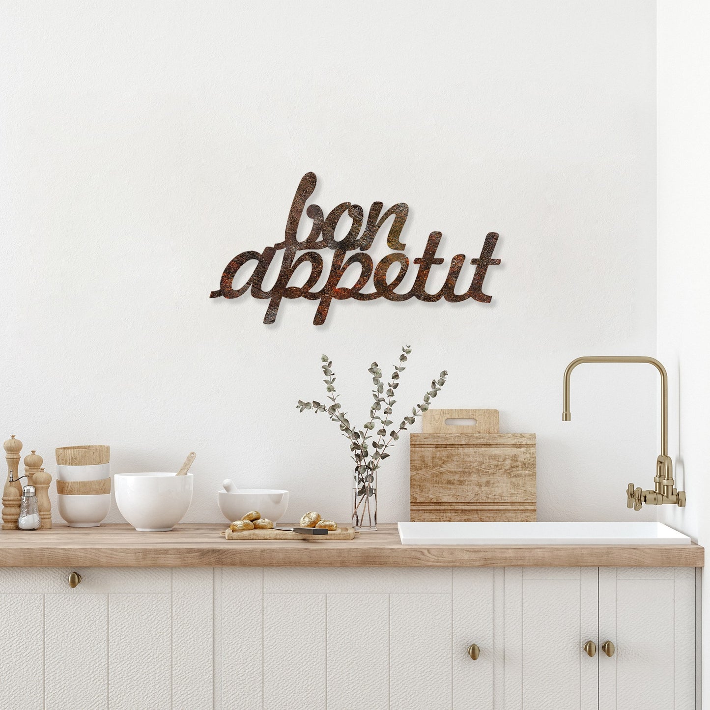 Metalna zidna dekoracija Rusty Bon Appetit