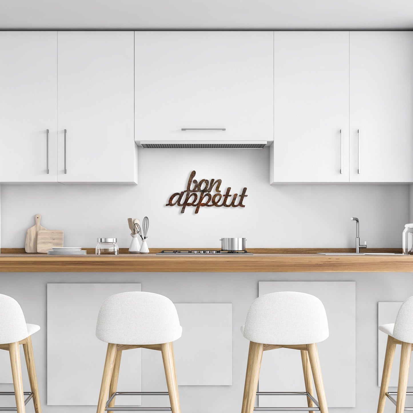 Metalna zidna dekoracija Rusty Bon Appetit