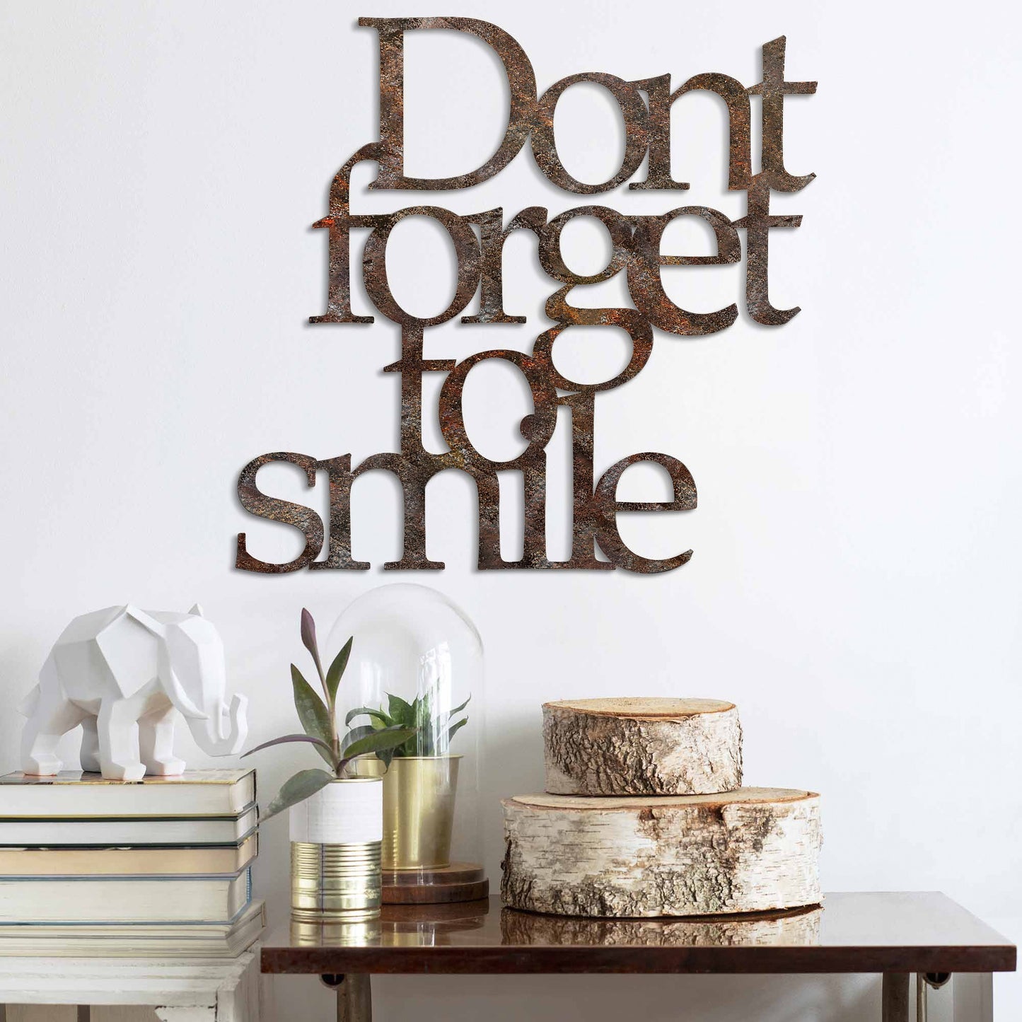 Metalna zidna dekoracija Rusty Dont Forget For Smile
