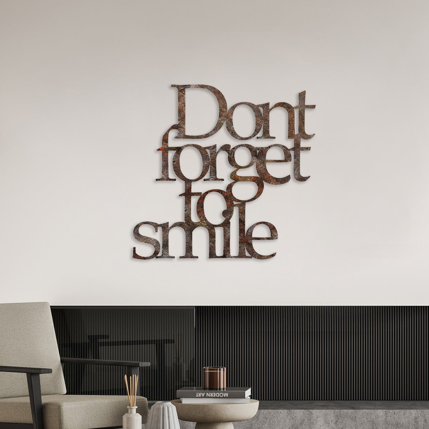 Metalna zidna dekoracija Rusty Dont Forget For Smile