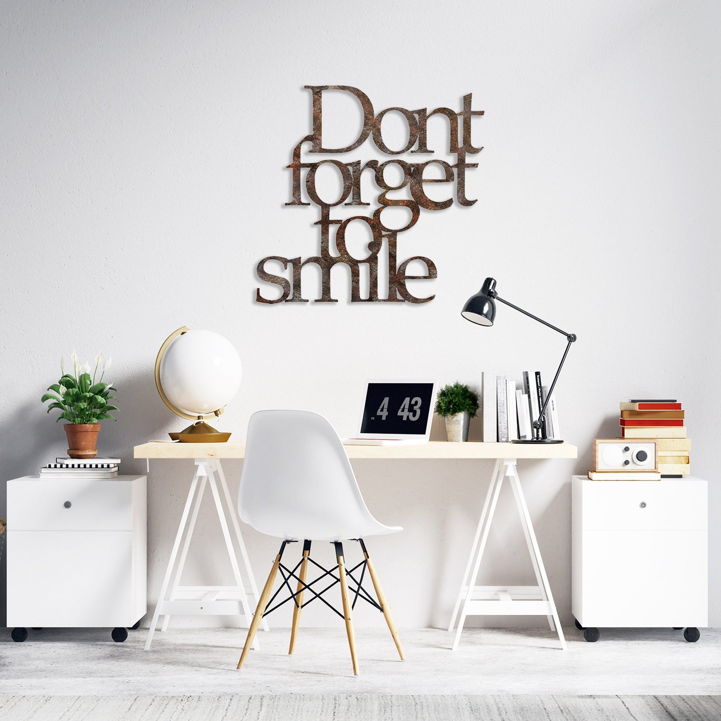 Metalna zidna dekoracija Rusty Dont Forget For Smile