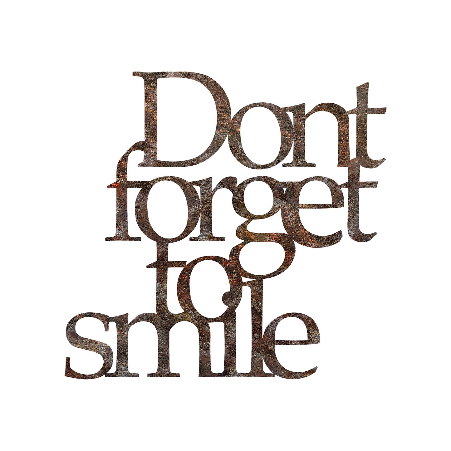 Metalna zidna dekoracija Rusty Dont Forget For Smile