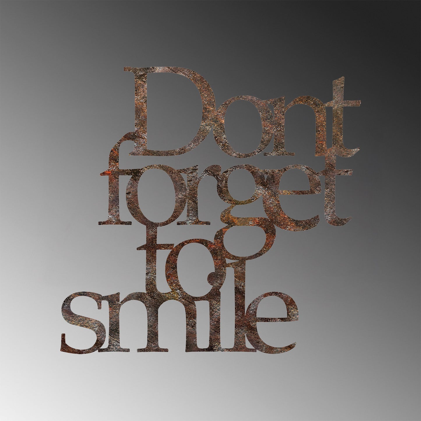 Metalna zidna dekoracija Rusty Dont Forget For Smile