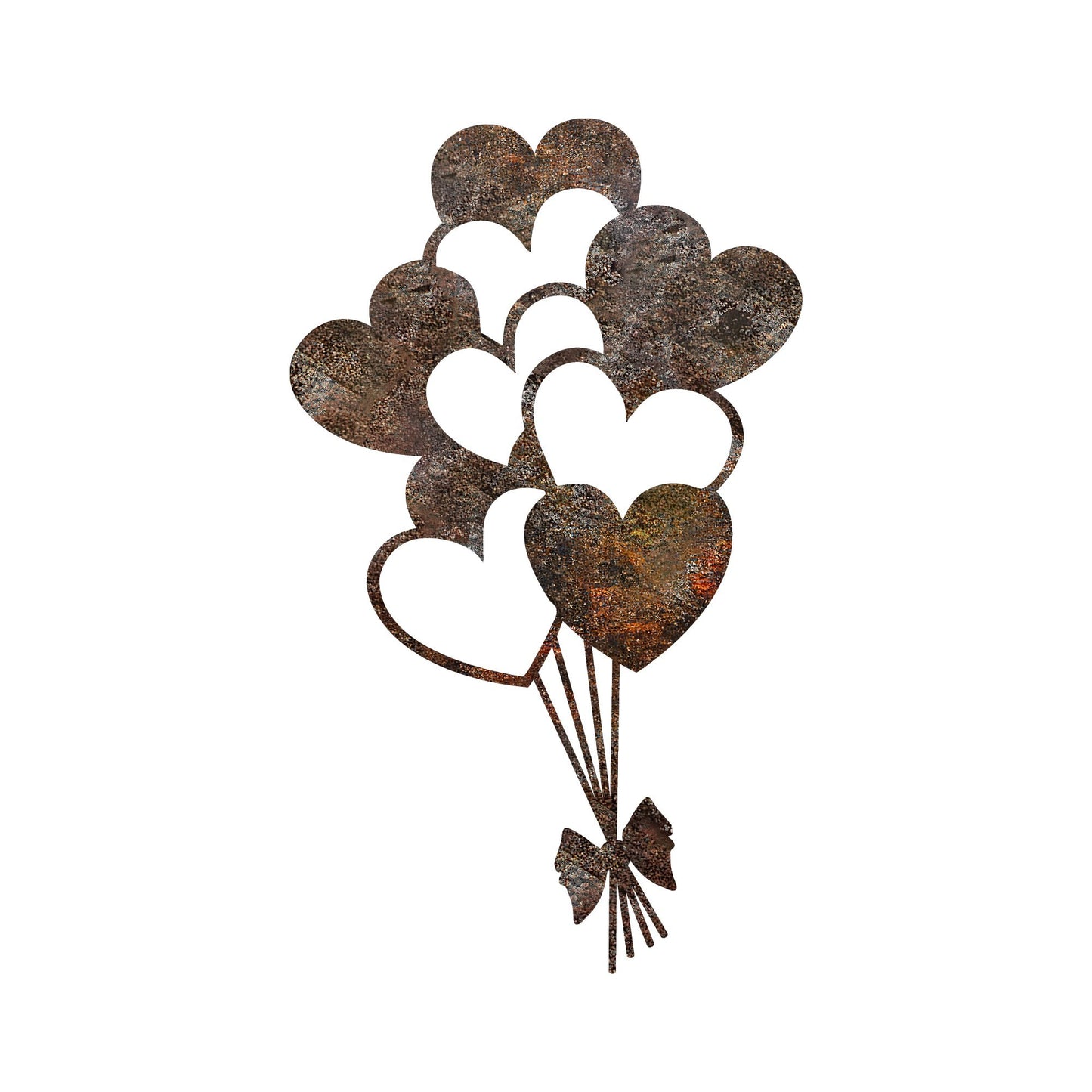 Metalna zidna dekoracija Rusty Heart 1