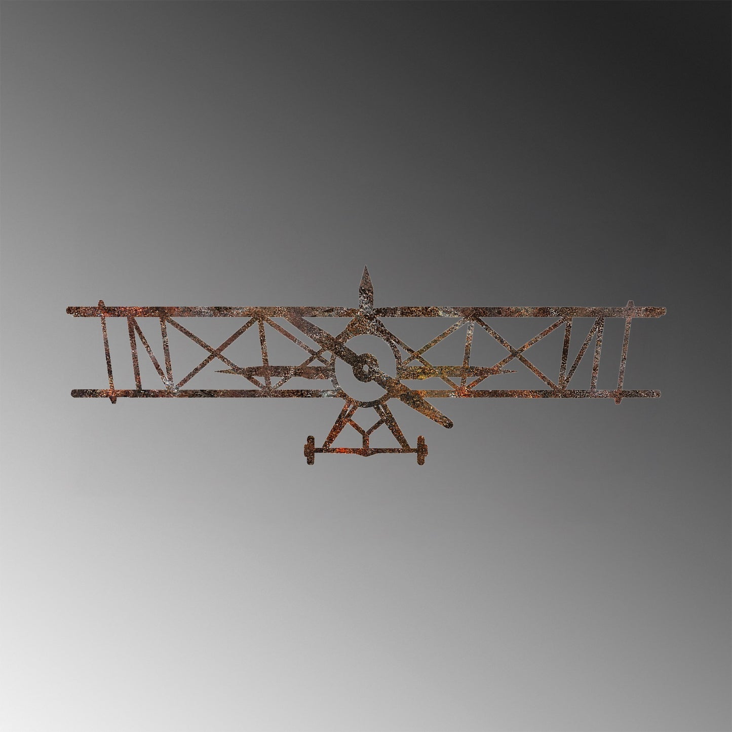 Metalna zidna dekoracija Rusty Airplane