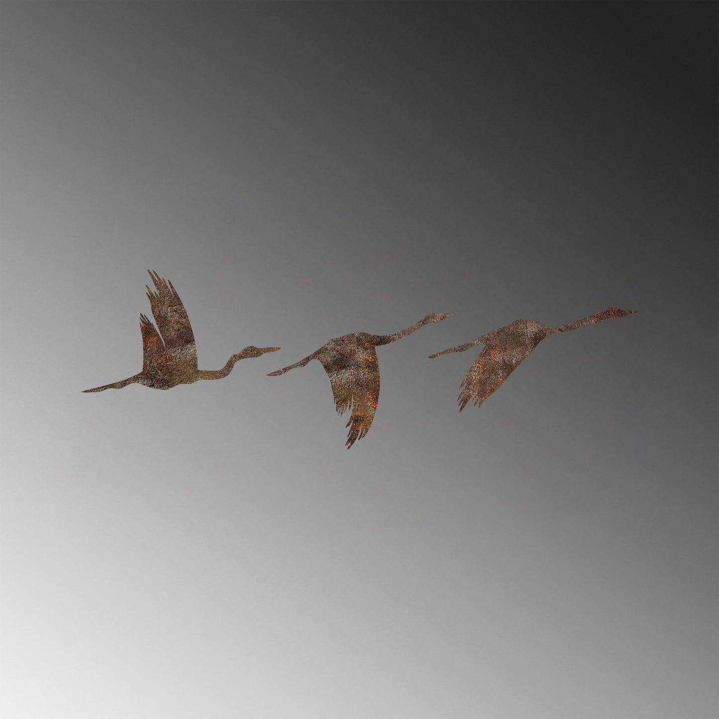 Metalna zidna dekoracija Rusty Birds 1