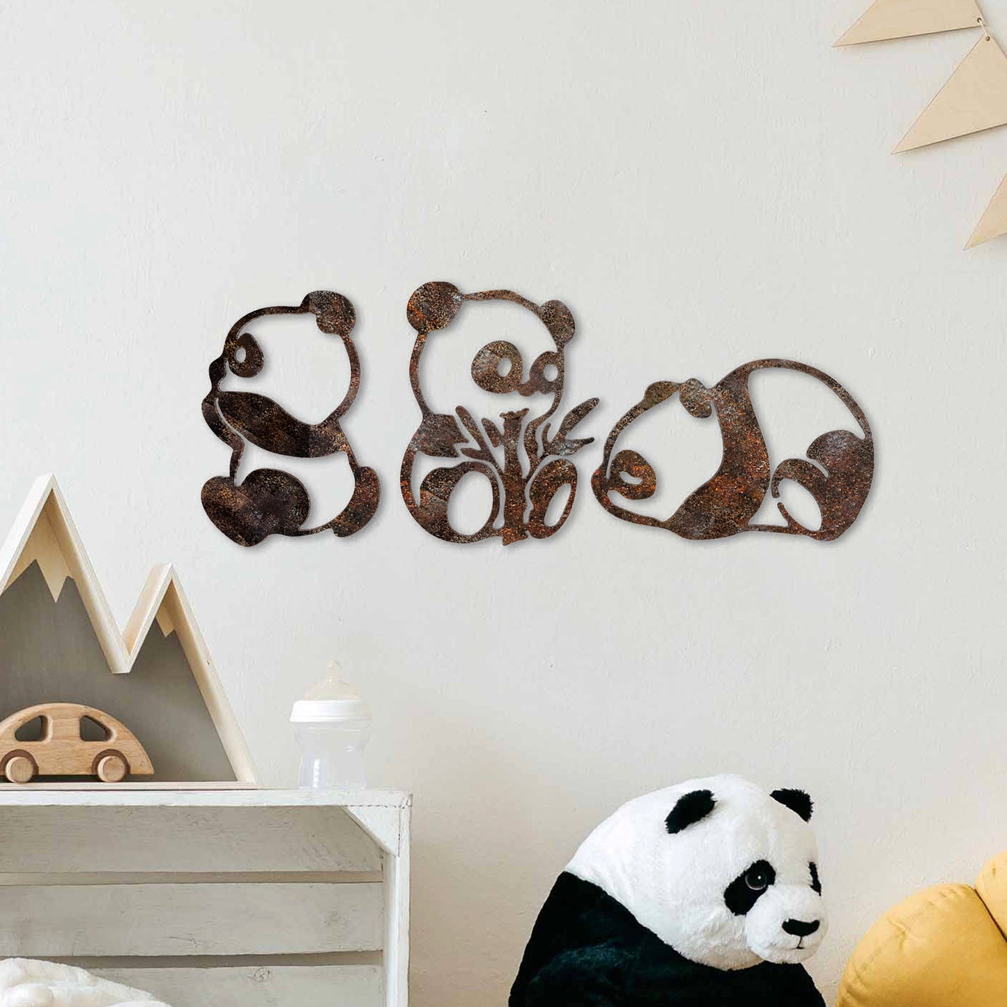 Metalna zidna dekoracija Rusty Panda