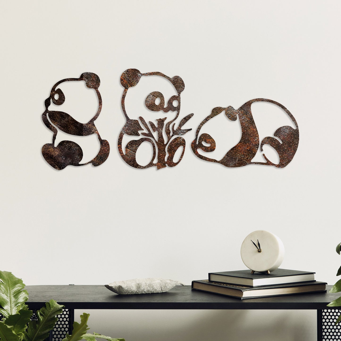 Metalna zidna dekoracija Rusty Panda