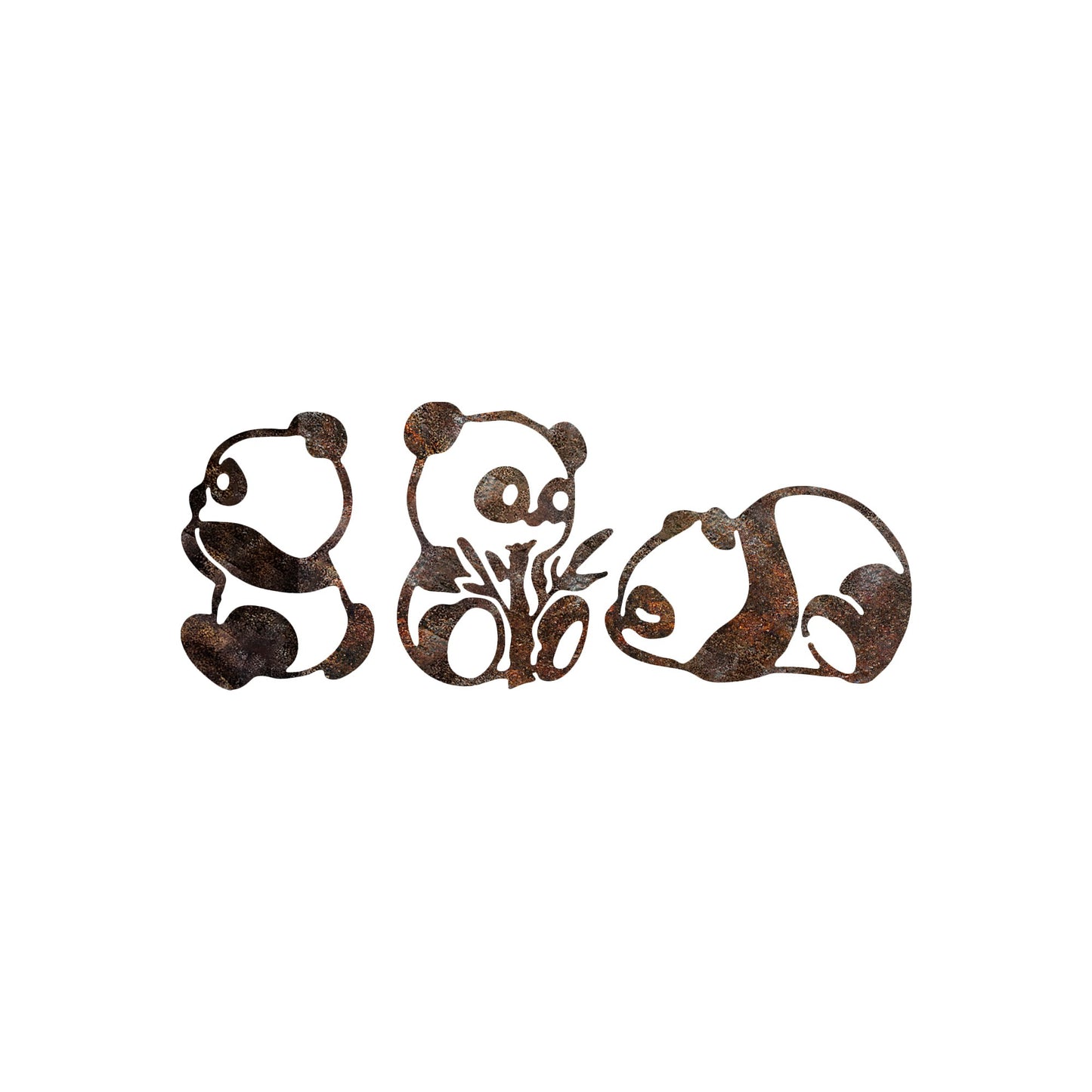 Metalna zidna dekoracija Rusty Panda