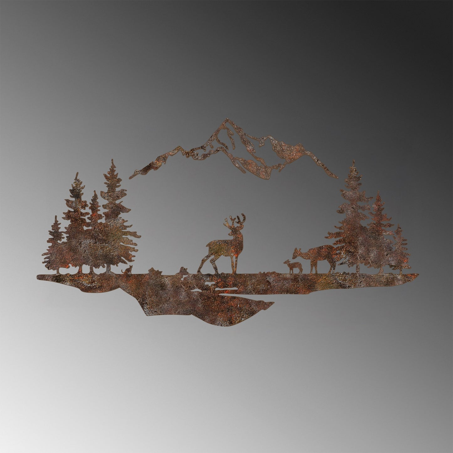 Metalna zidna dekoracija Rusty Landscape 1