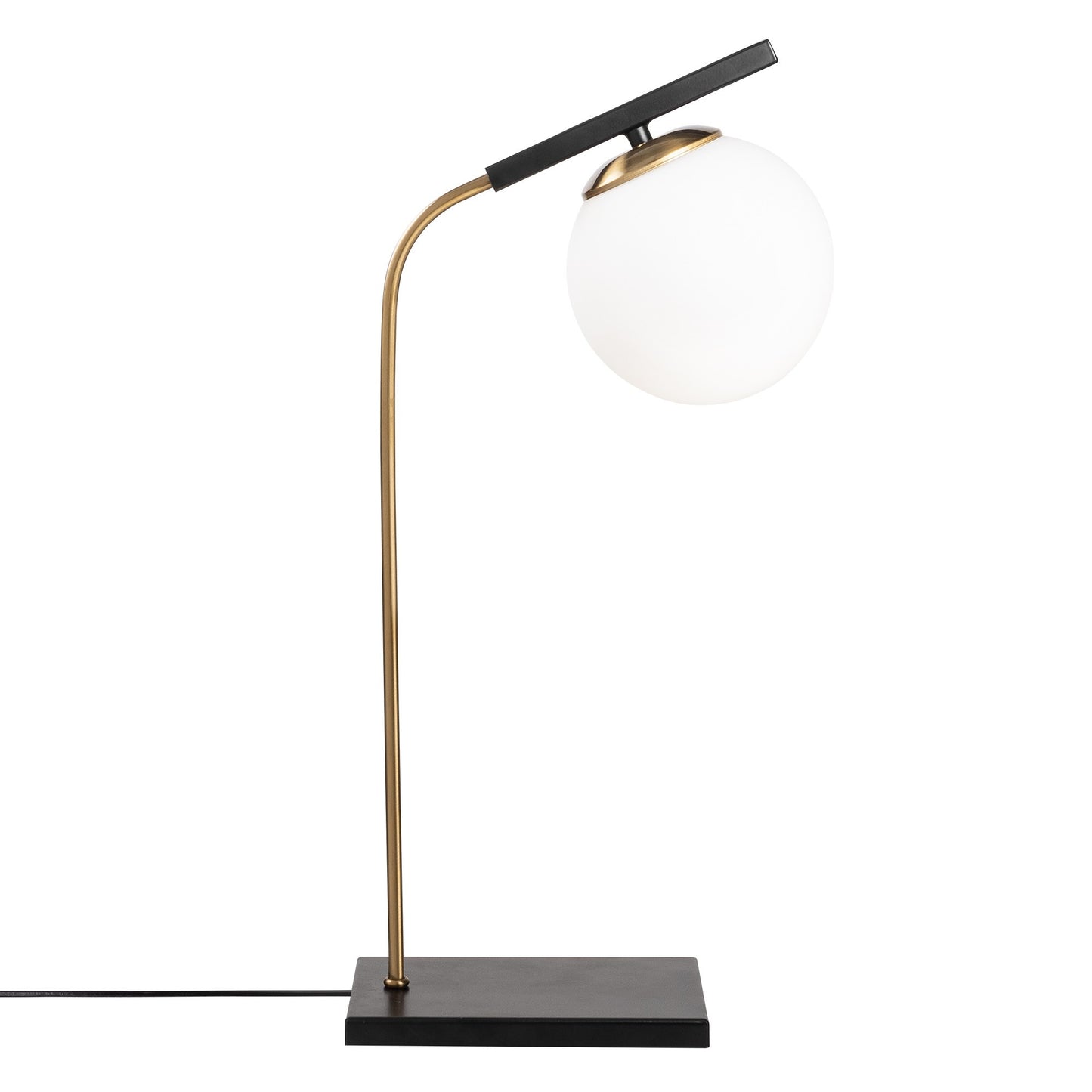 Stolna lampa YILLDIZ antique- crna, metal- staklo, 15 x 26 cm, visina 55 cm, promjer kugla 15 cm, duljina kabla 200 cm, E27 40 W, Yıldız - 4021
