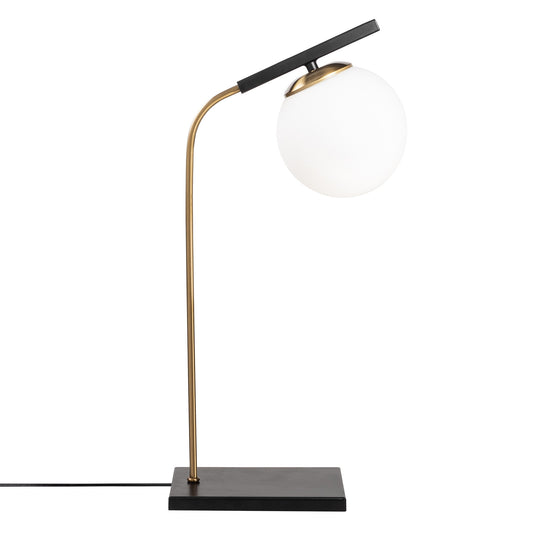 Stolna lampa YILLDIZ antique- crna, metal- staklo, 15 x 26 cm, visina 55 cm, promjer kugla 15 cm, duljina kabla 200 cm, E27 40 W, Yıldız - 4021