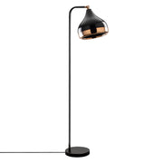 Podna lampa FLOOR, crno-bakrena, metalna, 30 × 17 cm, visina 120 cm, promjer sjenila 17 cm, visina 16 cm, duljina kabela 200 cm, E27 40 W, Yıldo – 6906
