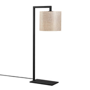 Stolna lampa PROFILL, crno-bež, metal i platno, 27 x 20 cm, visina 65 cm, promjer sjenila 20 cm, visina sjenila 22 cm, duljina kabela 200 cm, E27 40 W, Profil - 4694