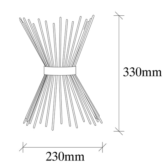 Zidna lampa KIRPI metalna  crna 23.*16 *33 cm, 2x E27 ;+Max 40 W, Kirpi - 3091