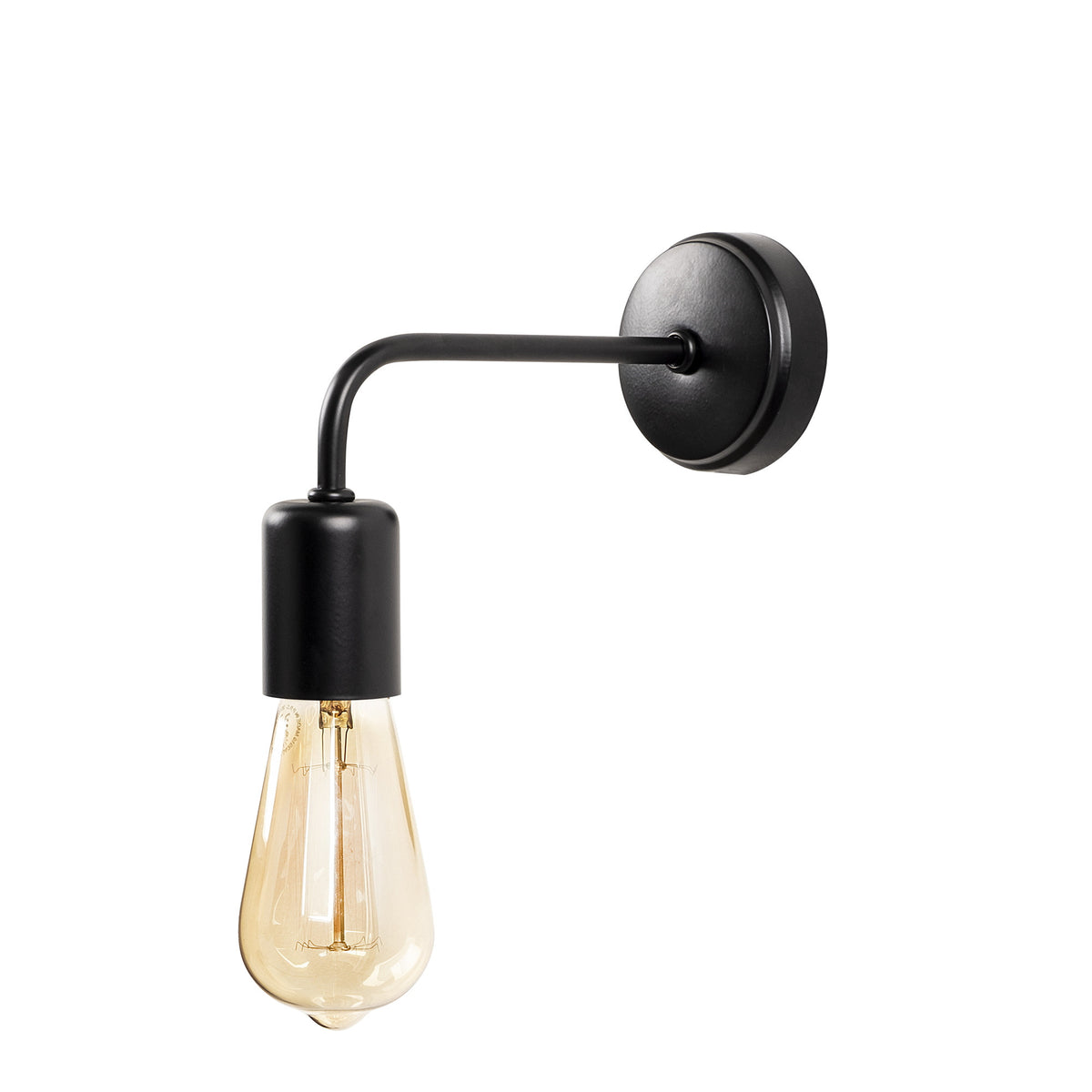 Zidna lampa DENGE crna, metal, 8 x 20 cm, visina 15 cm, E27 40 W, Denge - 3434