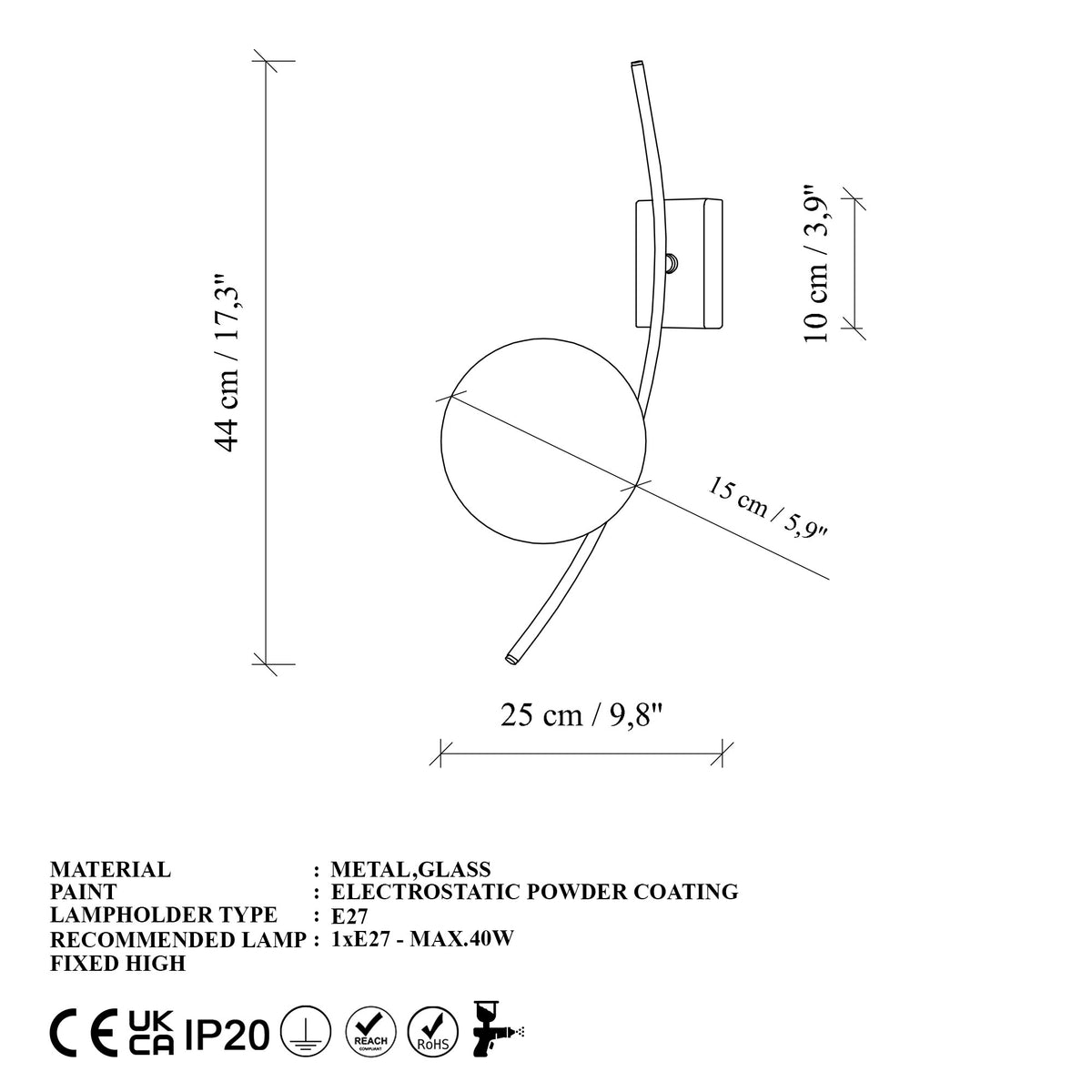 Zidna lampa Hilal - 3822
