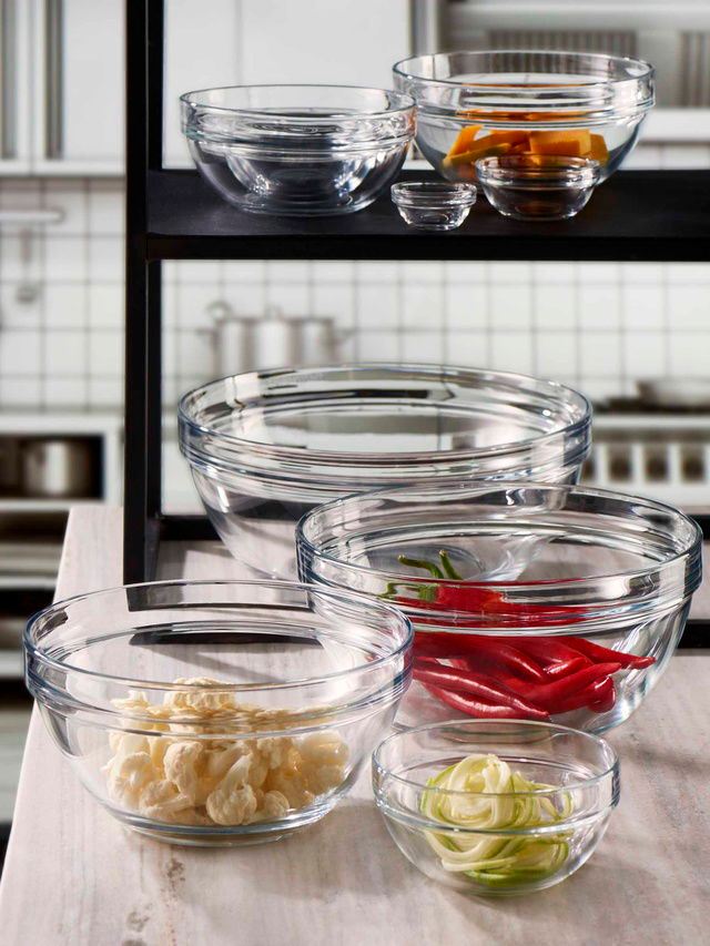 Set staklenih zdjela (6 komada) 088, prozirna