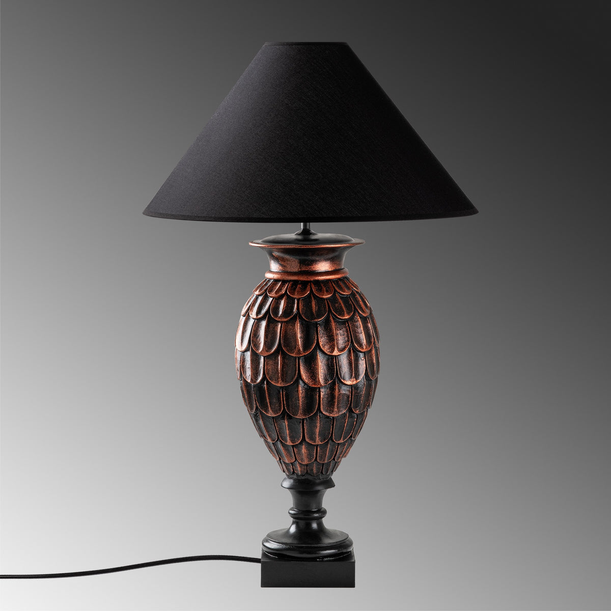 Stolna Lampa 627, Smeđa, Crna