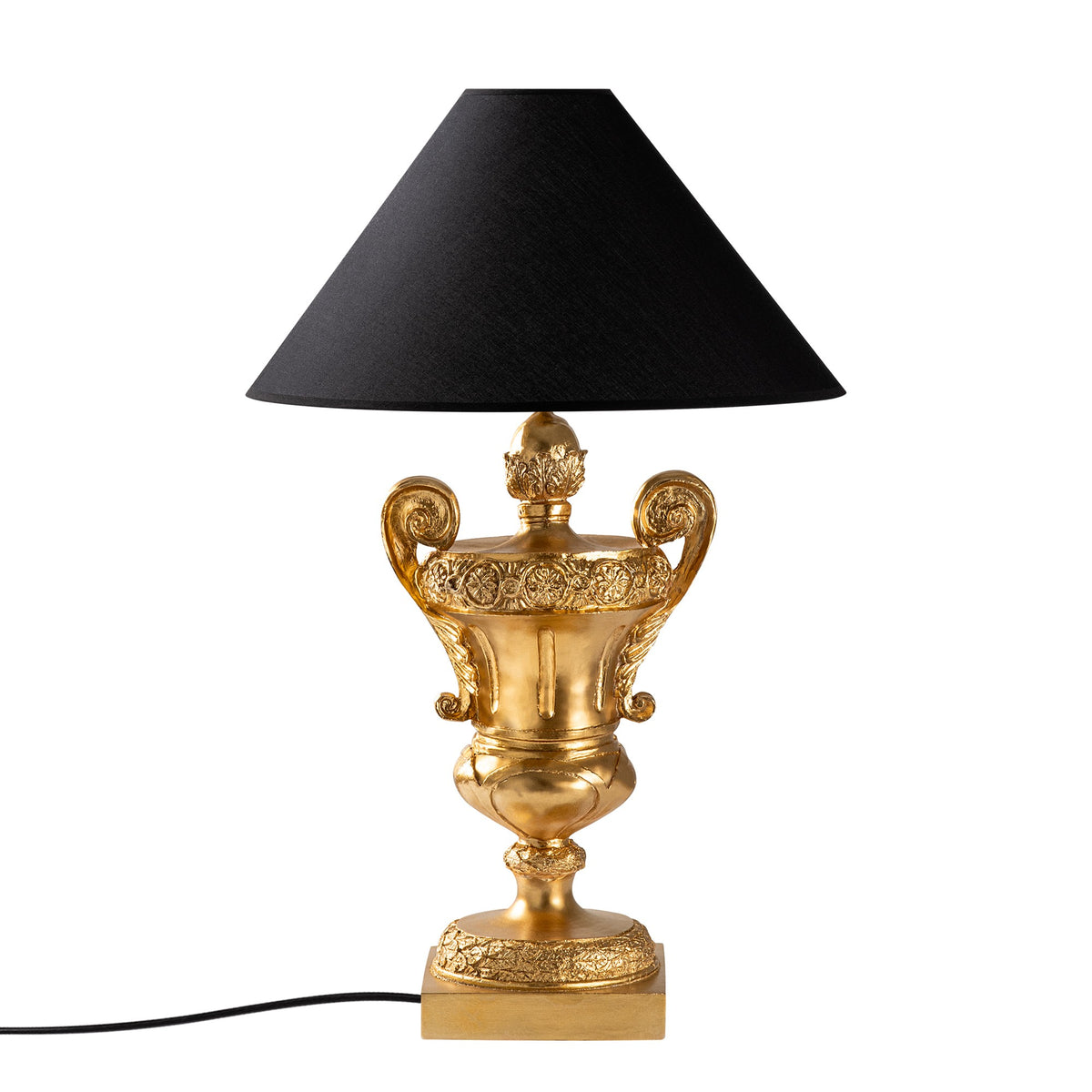 Stolna lampa 771, zlatna, crna