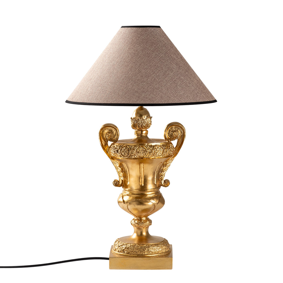 Stolna lampa 801, zlatna, svijetlo smeđa