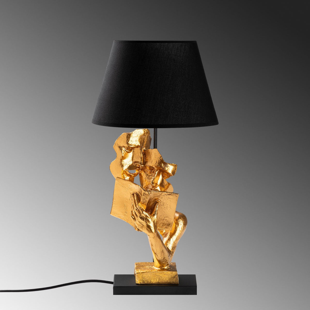 Stolna Lampa 825, Zlatna, Crna