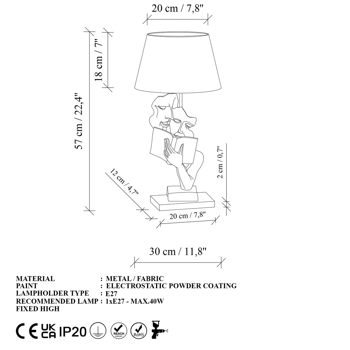 Stolna Lampa 832, Zlatna, Smeđa