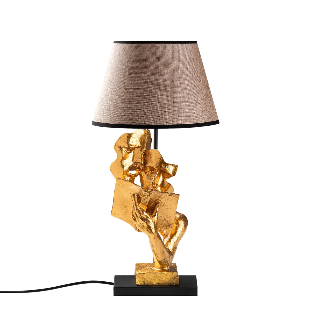 Stolna lampa 849, zlatna, svijetlosmeđa