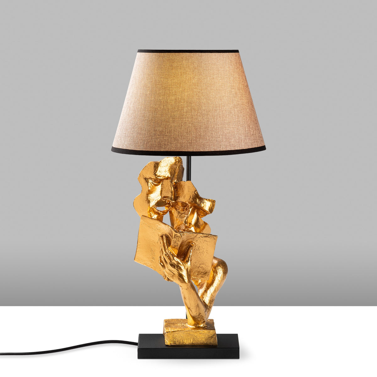 Stolna lampa 849, zlatna, svijetlosmeđa