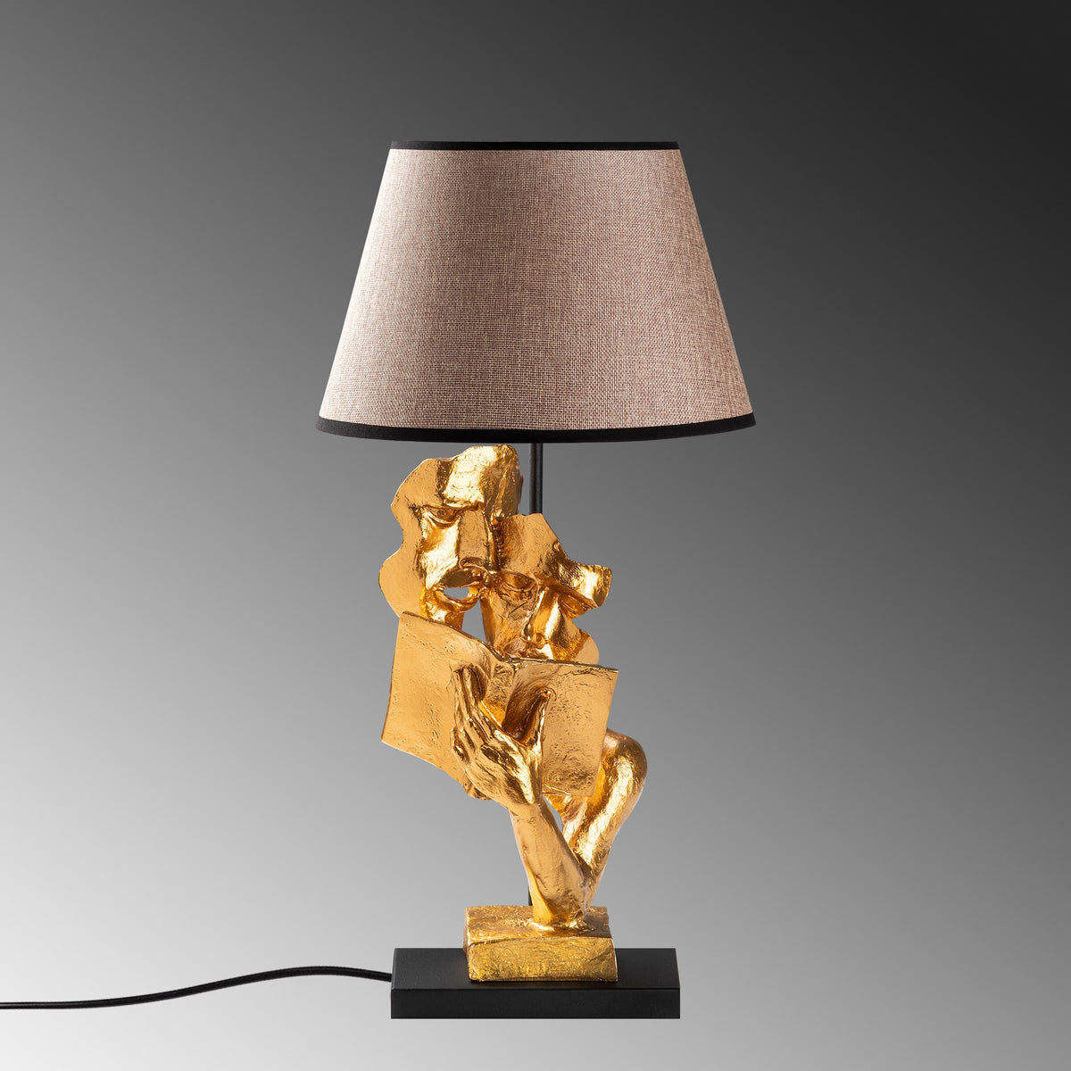 Stolna lampa 849, zlatna, svijetlosmeđa