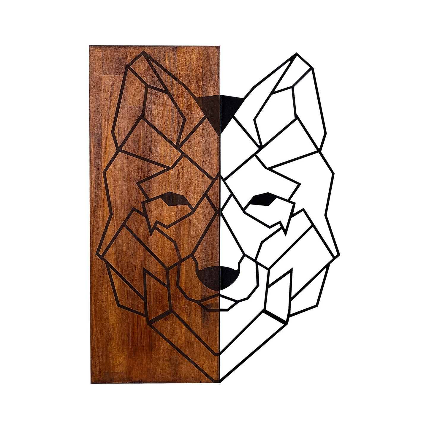 Ukrasni drveni zidni dodatak, Wolf1