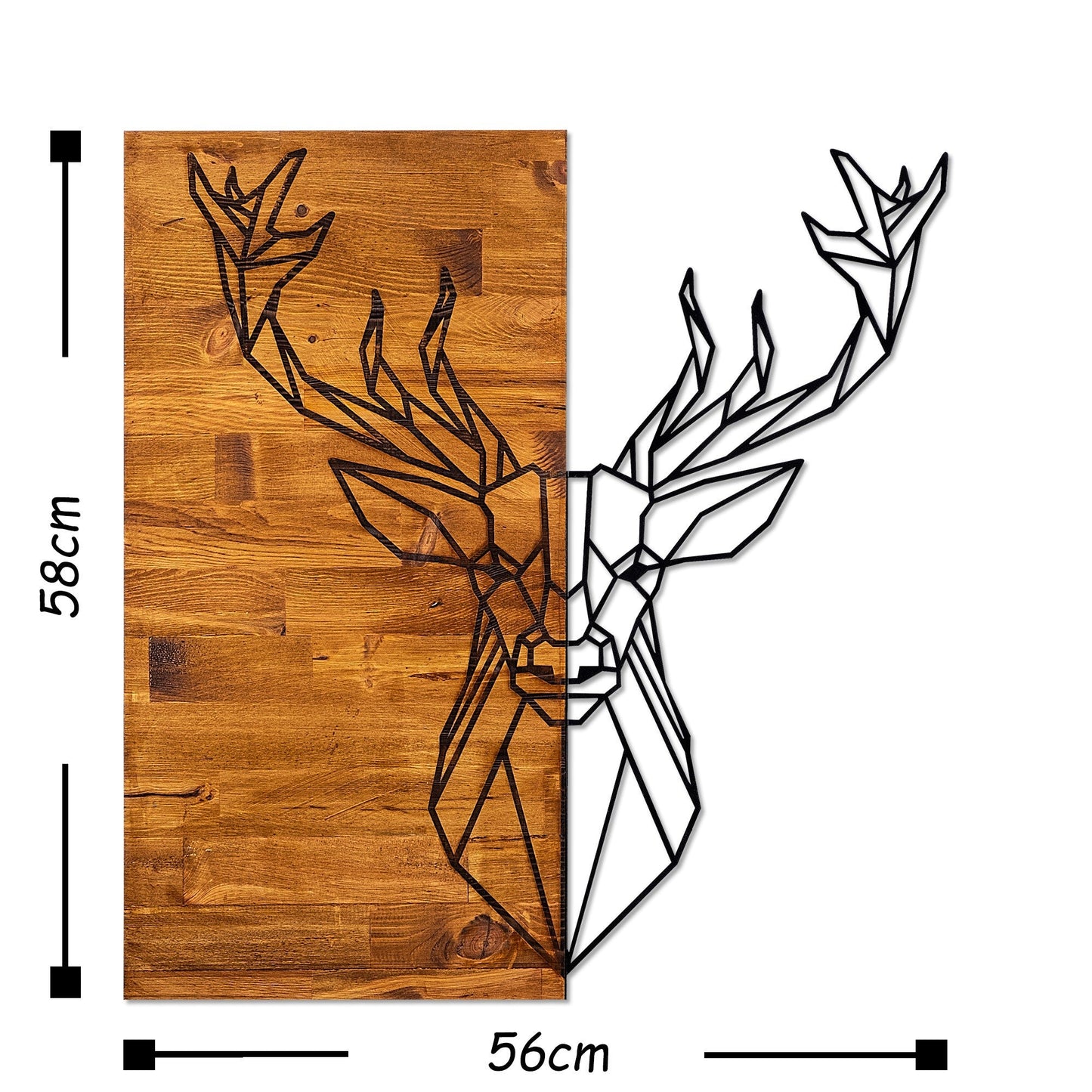 Ukrasni drveni zidni dodatak, Deer1