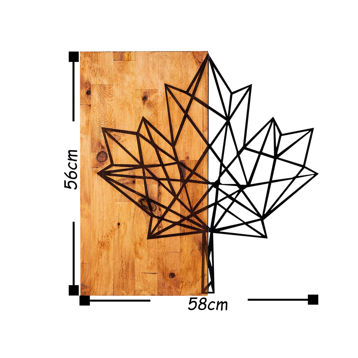 Drvena zidna dekoracija, Leaf
