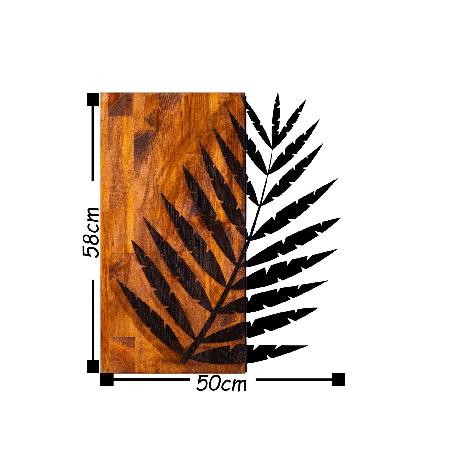Ukrasni drveni zidni dodatak, Leaf 3