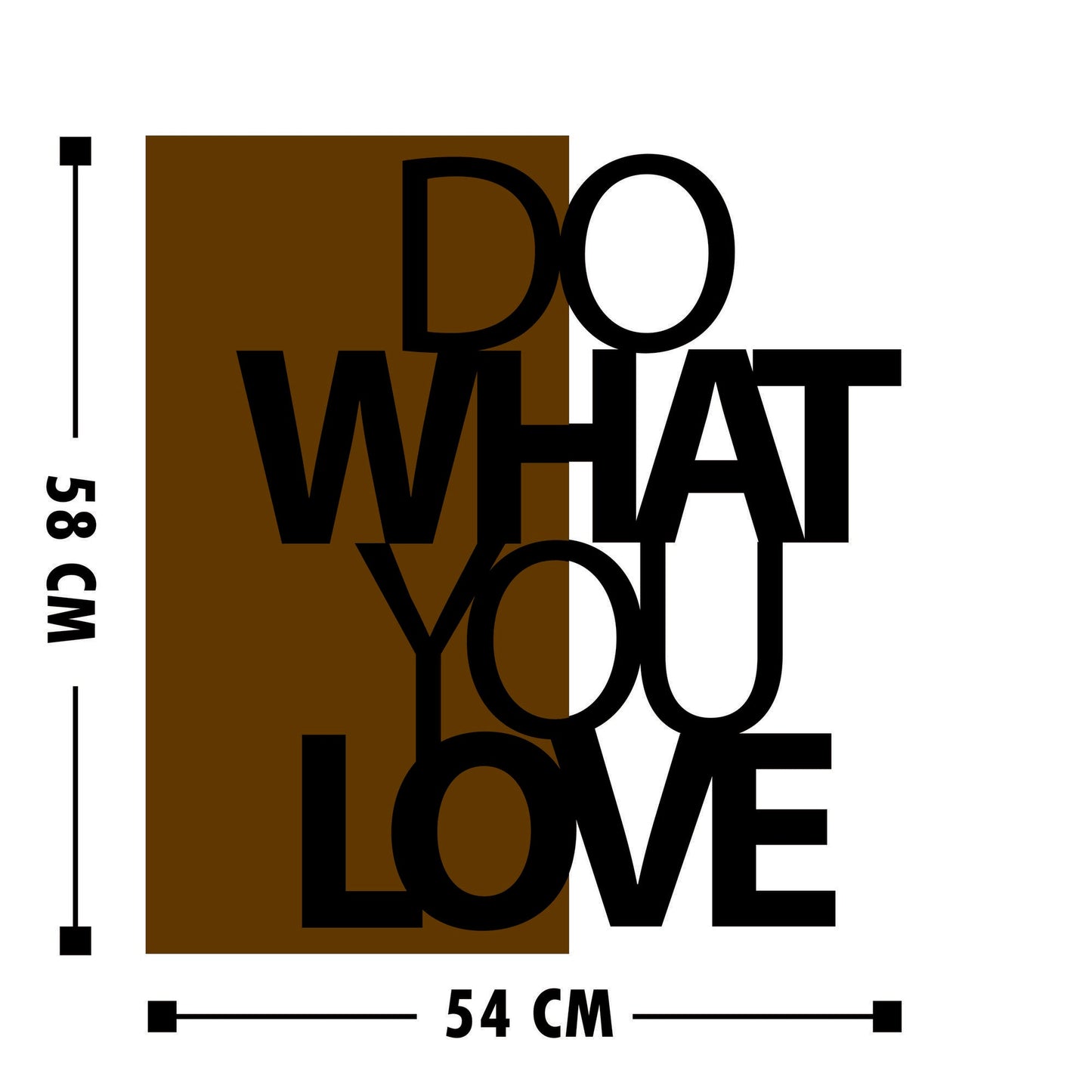 Ukrasni drveni zidni dodatak, Do What You Love