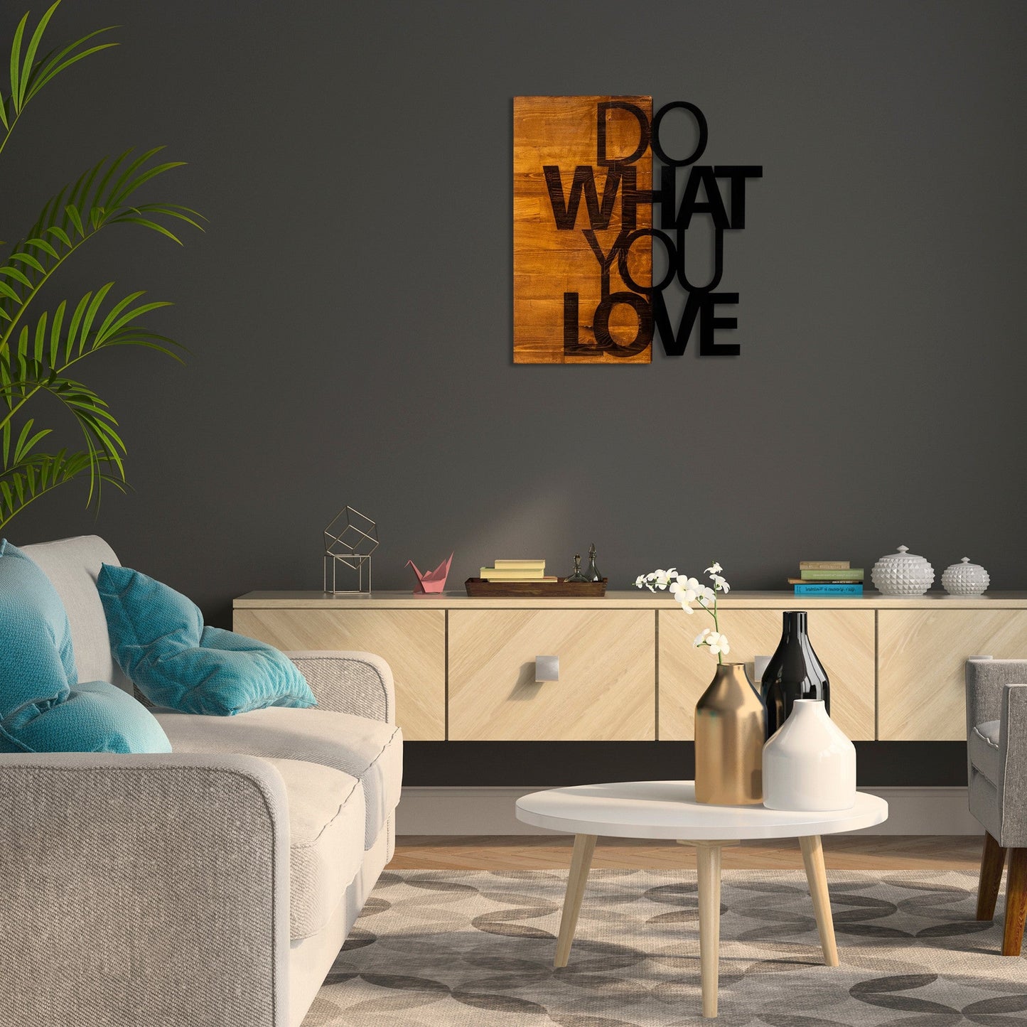 Ukrasni drveni zidni dodatak, Do What You Love