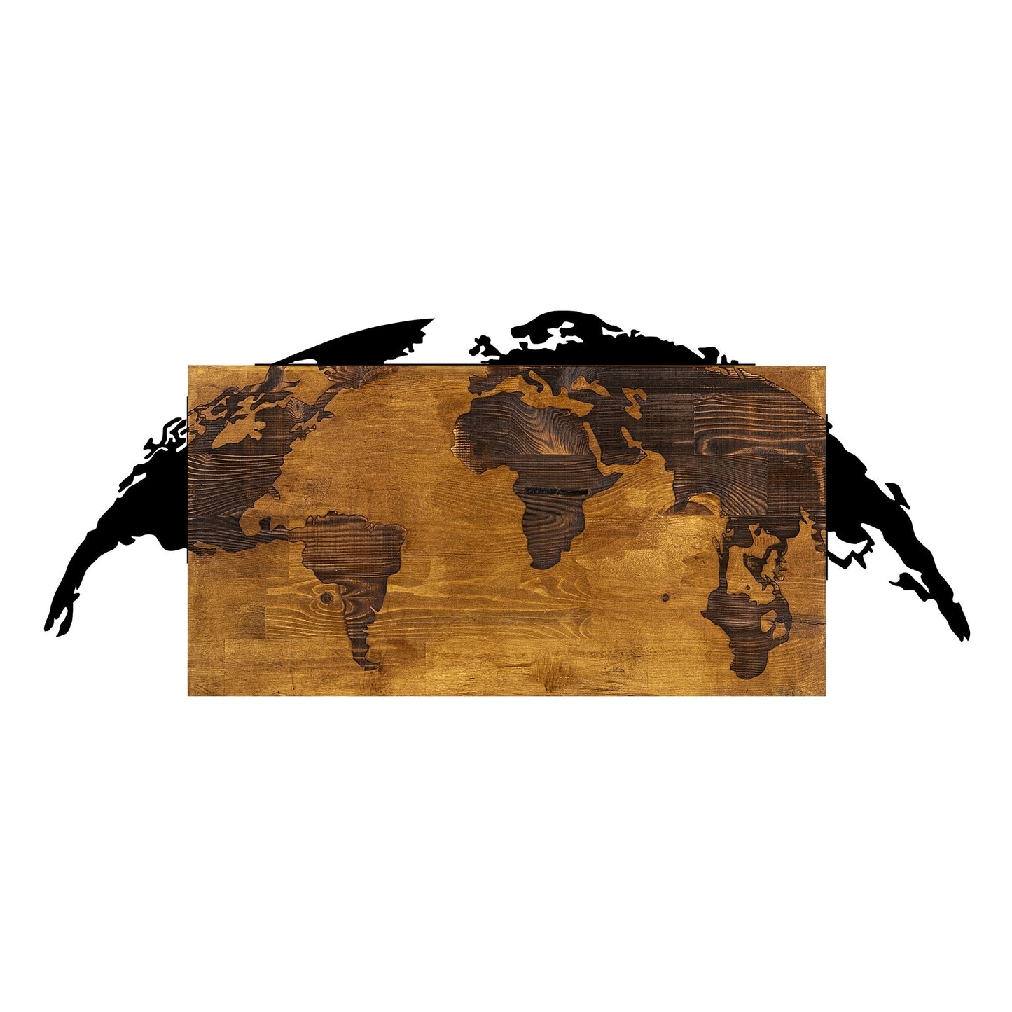 Drvena zidna dekoracija, World Map