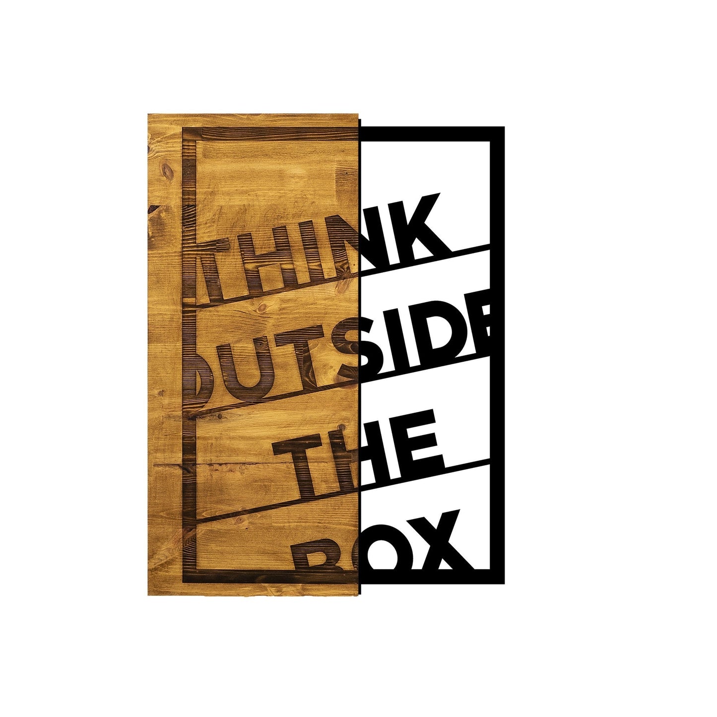 Ukrasni drveni zidni dodatak, Think Outside The Box